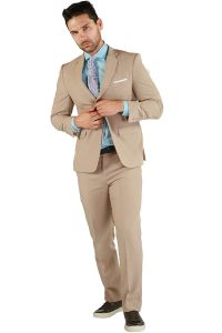 mens tan suits beach wedding