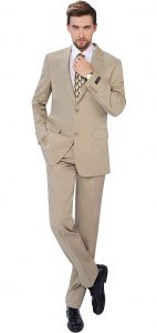 mens tan suits beach wedding